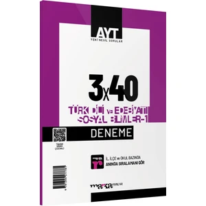 Marka Yayınları 2025 AYT Türk Dili ve Edebiyatı Sosyal Bilimler-1 3x40 Deneme