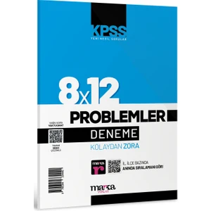 Marka Yayınları 2025 KPSS Yeni Nesil 8x12 Tamamı Video Çözümlü Problemler Deneme