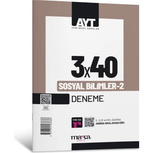 Marka Yayınları 2025 AYT Sosyal Bilimler-2 3x40 Deneme