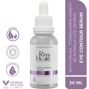 Rimu Health Products Göz Altı Bakım Serumu 30 ml Avokado Ekstraktı ve Hyaluronik Asit ile Zenginleştirilmiş