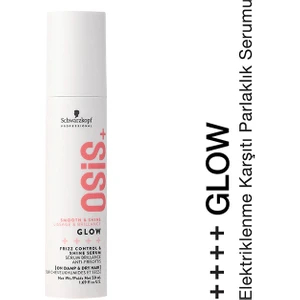 Schwarzkopf Osis Glow Elektriklenme Önleyici ve Parlaklık Artırıcı Silikonsuz Saç Serumu, Besleyici Formül, 50 ml