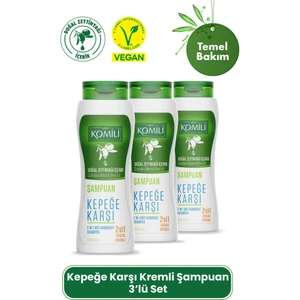 Kepek Karşıtı 2'Si 1 Arada Kremli Şampuan 500 Ml X 3 Adet