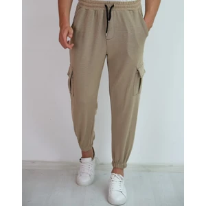 Jogger Pamuklu Standart Fit Normal Kesim Kargo Cepli Eşofman Altı
