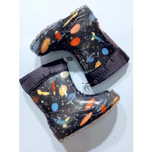 Çocuk Çizme Yağmur ve Kar Botu Soğuk Geçirmez Içi Kürklü