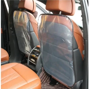 Silinebilir Oto Araba Koltuk Arkası Koruyucu Şeffaf Kılıf Oto Kılıf Araç Koltuk Arkası Koruma 2 Adet