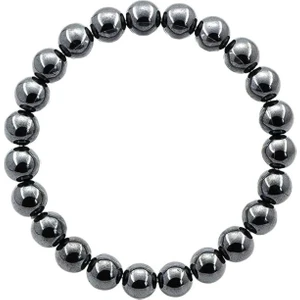 Online Kordon Gümüş 8mm Oval Kesim Hematit Unisex Bileklik