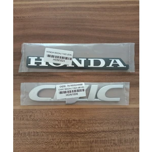 Çakır Grup Honda Cıvıc Bagaj Yazısı 2li Takım Honda Civic