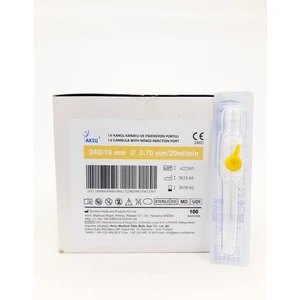 Branül - I.V Kanül (Intraket) Sarı 24G 1 Kutu 100'lü Paket
