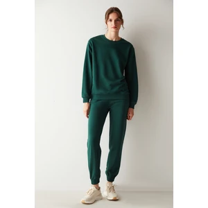 Yeşil Oversize Basic  Sweatshirt