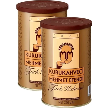 Kurukahveci Mehmet Efendi Türk Kahvesi 250 gr Teneke Ambalaj x 2