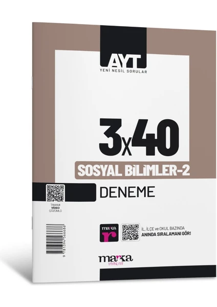 Marka Yayınları 2025 AYT Sosyal Bilimler-2 3x40 Deneme