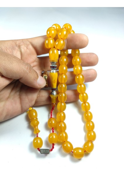 Ebu Zeyn Usta Işi Imzalı 925 Ayar Nakkaş Imame Sıkma Kehribar NO:3213 indirimleri