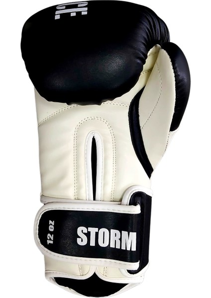 Whiteface Storm Boks Eldiveni (Siyah-Beyaz) 10-12 Oz.