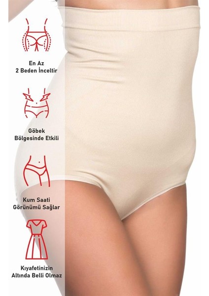 Iki Beden Sıkılaştırıcı ve Basen Toparlayıcı Yüksel Bel Slip Korse M150