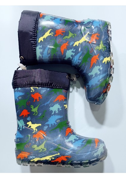 Çocuk Çizme Yağmur ve Kar Botu Soğuk Geçirmez Içi Kürklü