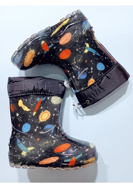 Çocuk Çizme Yağmur ve Kar Botu Soğuk Geçirmez Içi Kürklü