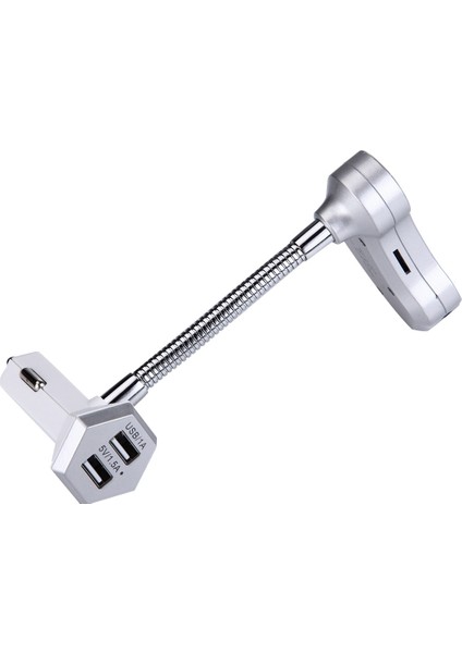GT86 Çift USB Şarj Cihazı Bluetooth Fm Verici Kiti - Gümüş (Yurt Dışından)