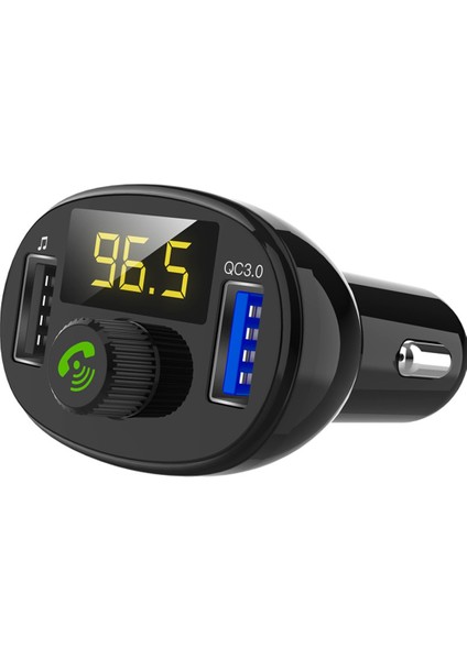 BT23 Wiress Araba Fm Verici Qc 3.0 Hızlı Şarj - Siyah (Yurt Dışından)