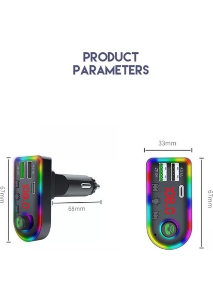 Bluetooth Araba Mp3 Çalar - Siyah (Yurt Dışından)