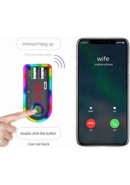 Bluetooth Araba Mp3 Çalar - Siyah (Yurt Dışından)