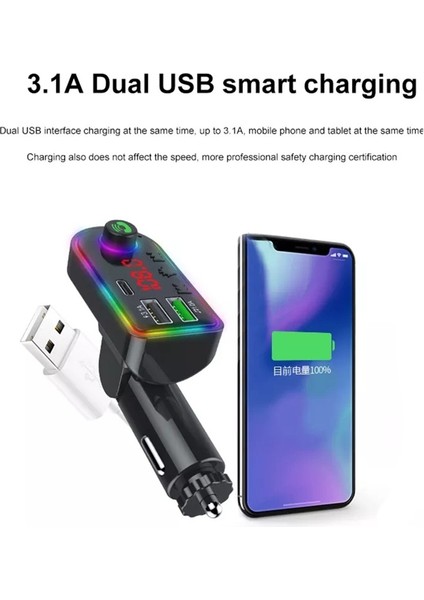 Bluetooth Araba Mp3 Çalar - Siyah (Yurt Dışından)