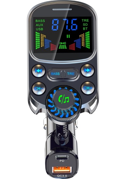 BC86 Renkli Ekran Araba Bluetooth Verici - Siyah (Yurt Dışından) fiyatları
