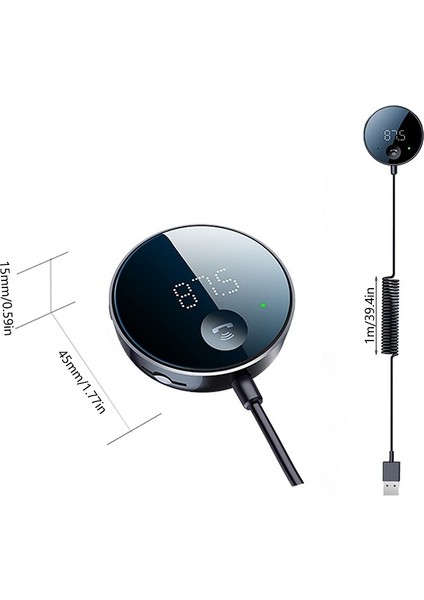 Araba Bluetooth Alıcı - Siyah (Yurt Dışından)