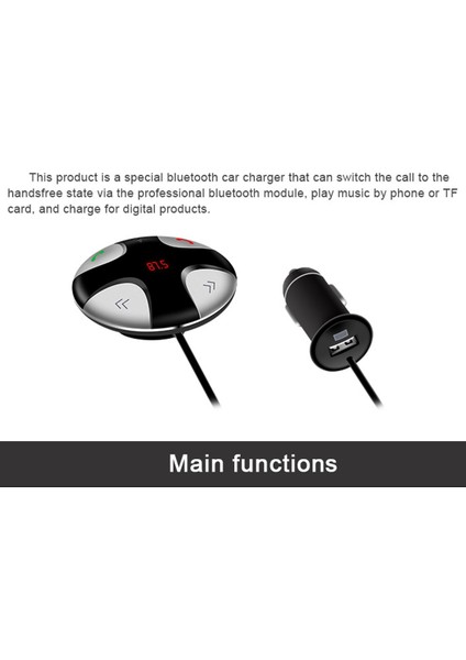 FM29B Bluetooth Fm Verici Eller Kiti - Siyah (Yurt Dışından) indirimleri