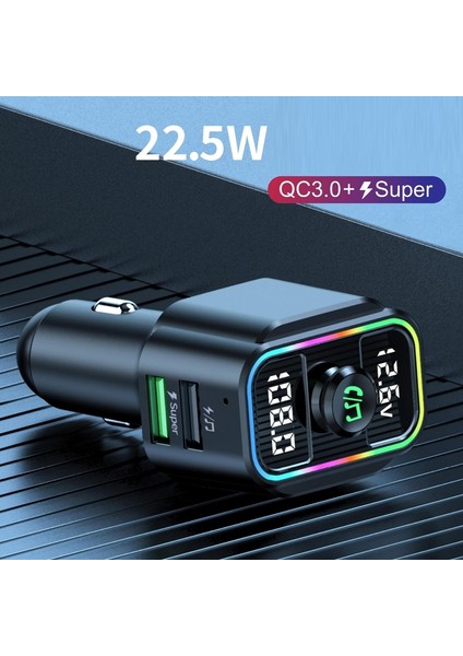 C23 Araba Bluetooth Mp3 Müzik Çalar - Siyah (Yurt Dışından)