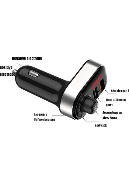 C7 USB Çok Fonksiyonlu Müzik Oyuncusu C7 - Gümüş (Yurt Dışından)