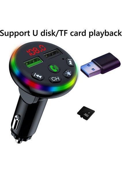 Araba Akıllı Telefon Şarj Cihazı 5.0 Bluetooth - Siyah (Yurt Dışından) fiyatları
