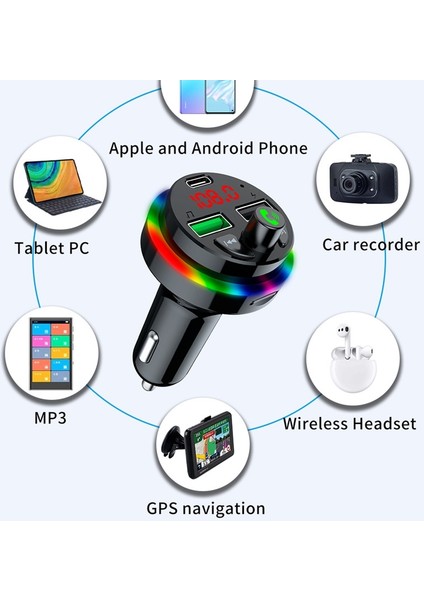 Wiress Bluetooth Araba Mp3 Çalar - Siyah (Yurt Dışından)