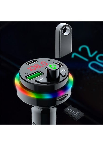 Wiress Bluetooth Araba Mp3 Çalar - Siyah (Yurt Dışından)