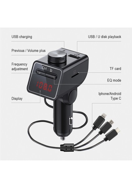 Q18S Çok Fonksiyonlu Araç Çift USB Şarj Cihazı - Siyah (Yurt Dışından) fiyatları