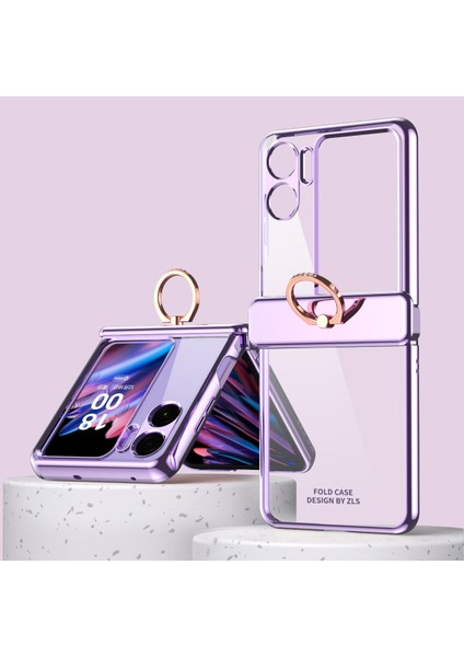 Oppo Find N2 Flip Için Darbeye Dayanıklı Telefon Kılıfı - Mor (Yurt Dışından)