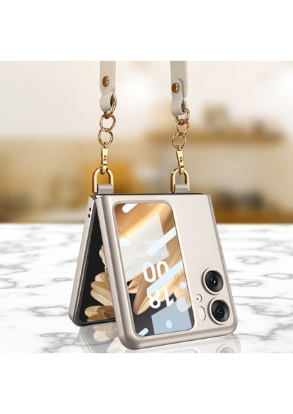 Oppo Find N2 Flip Için Darbeye Dayanıklı Telefon Kılıfı - Altın (Yurt Dışından) modelleri