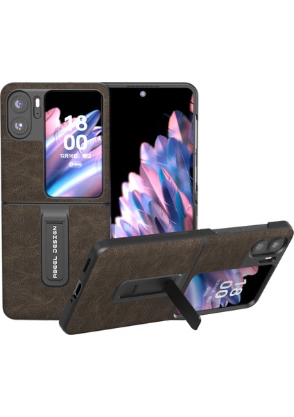 Oppo Find N2 Flip Için Darbeye Dayanıklı Telefon Kılıfı - Haki (Yurt Dışından)