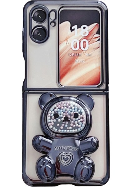 Oppo Find N2 Flip Için Darbeye Dayanıklı Telefon Kılıfı - Siyah (Yurt Dışından)