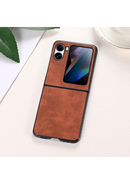 Oppo Find N2 Flip Için Darbeye Dayanıklı Telefon Kılıfı - Kahverengi (Yurt Dışından) modelleri