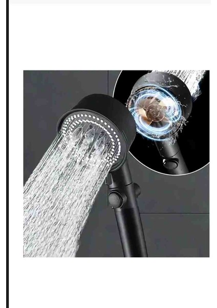 5 Fonksiyonlu Tasarruflu Duş Başlığı Turbo Fan Siyah Duş Başlığı fırsatları