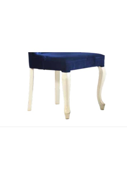 Sandalye ST Zus071 Kapitone Kanat Sırt Model Mavi Renk Kayın ayak Ort El yapıM