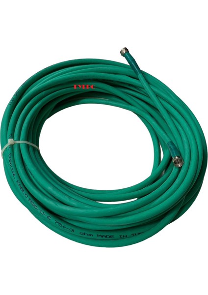 25 Metre Uydu Çanak Anten Yeşil U6 Kablosu 25 M