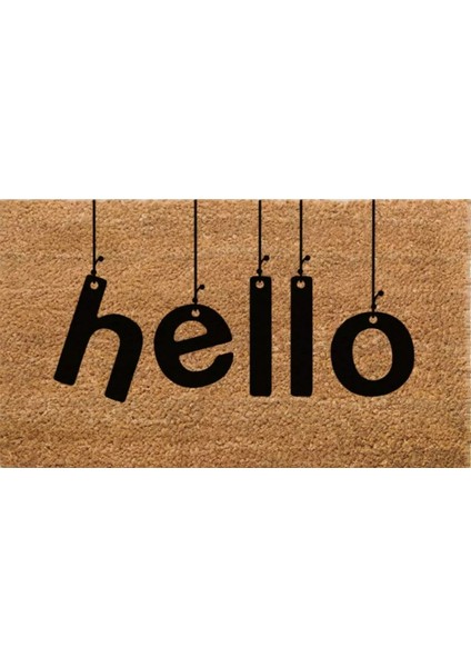 Kapı Önü Paspası Dekoratif Kapı Paspası Dış Mekân Paspas Ev Içi Paspası Iç Mekan Paspası Hello 60X40CM