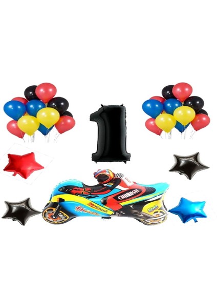 Yarış Motor Temalı Balon Set