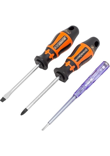 RXS-3000 Tornavida Seti 3'lü Rx Serisi Siyah