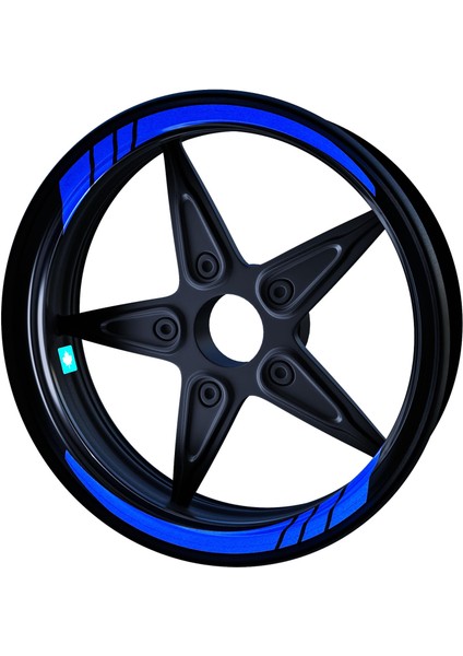 Reflektif Mavi Moto Gp Iç Jant Şeridi Sticker Çınar Extreme