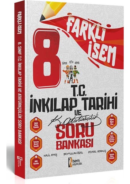 İSEM Yayıncılık 8. Sınıf İnkılap Tarihi ve Atatürkçülük Farklı Soru Bankası