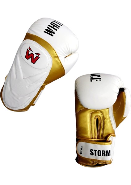 Whiteface Storm Boks Eldiveni (Beyaz-Gold) 10-12 Oz.