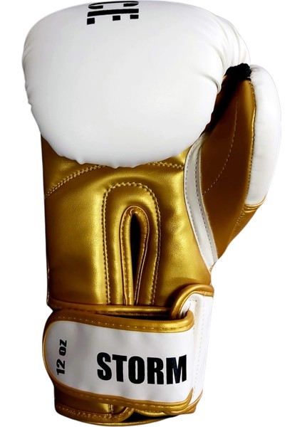 Whiteface Storm Boks Eldiveni (Beyaz-Gold) 10-12 Oz.