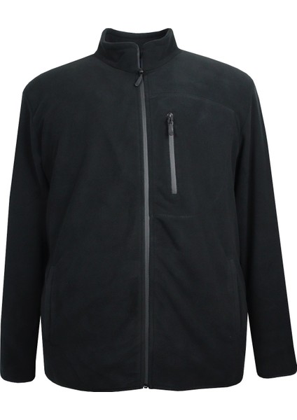 Büyük Beden Fermuarlı Polar Sweatshirt